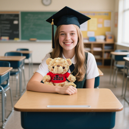 Personalized Graduation Teddy Bear - Custom Gift with Name & Year | Lorajewel