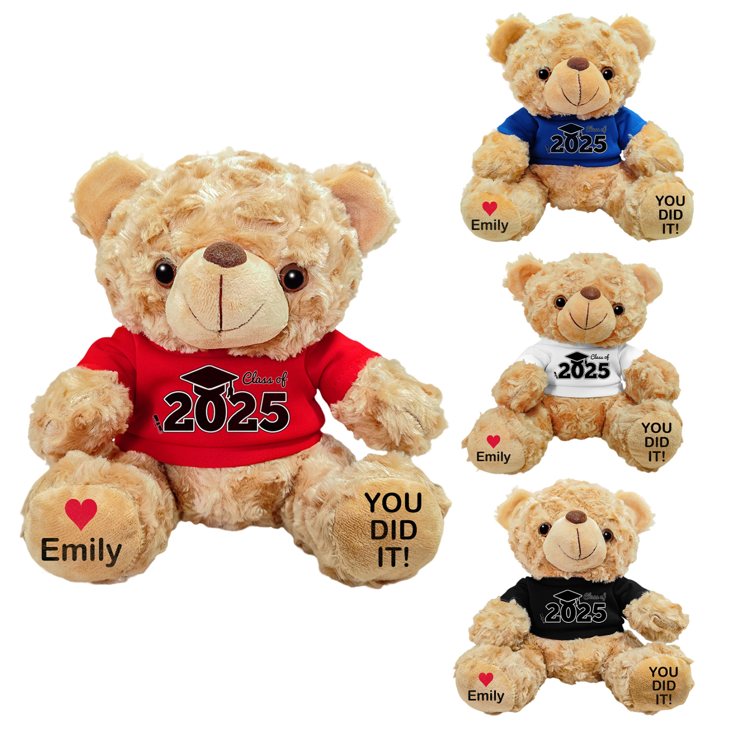 Personalized Graduation Teddy Bear - Custom Gift with Name & Year | Lorajewel