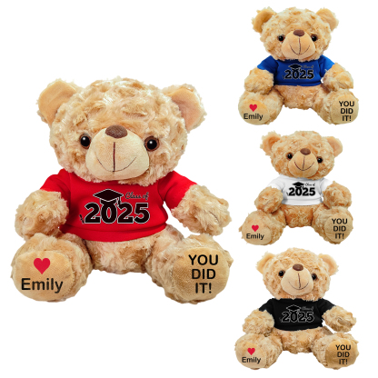 Personalized Graduation Teddy Bear - Custom Gift with Name & Year | Lorajewel