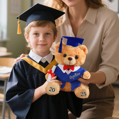 Personalized Graduation Teddy Bear - Cute Meaningful Plush Keepsake with Name & Year | Lorajewel