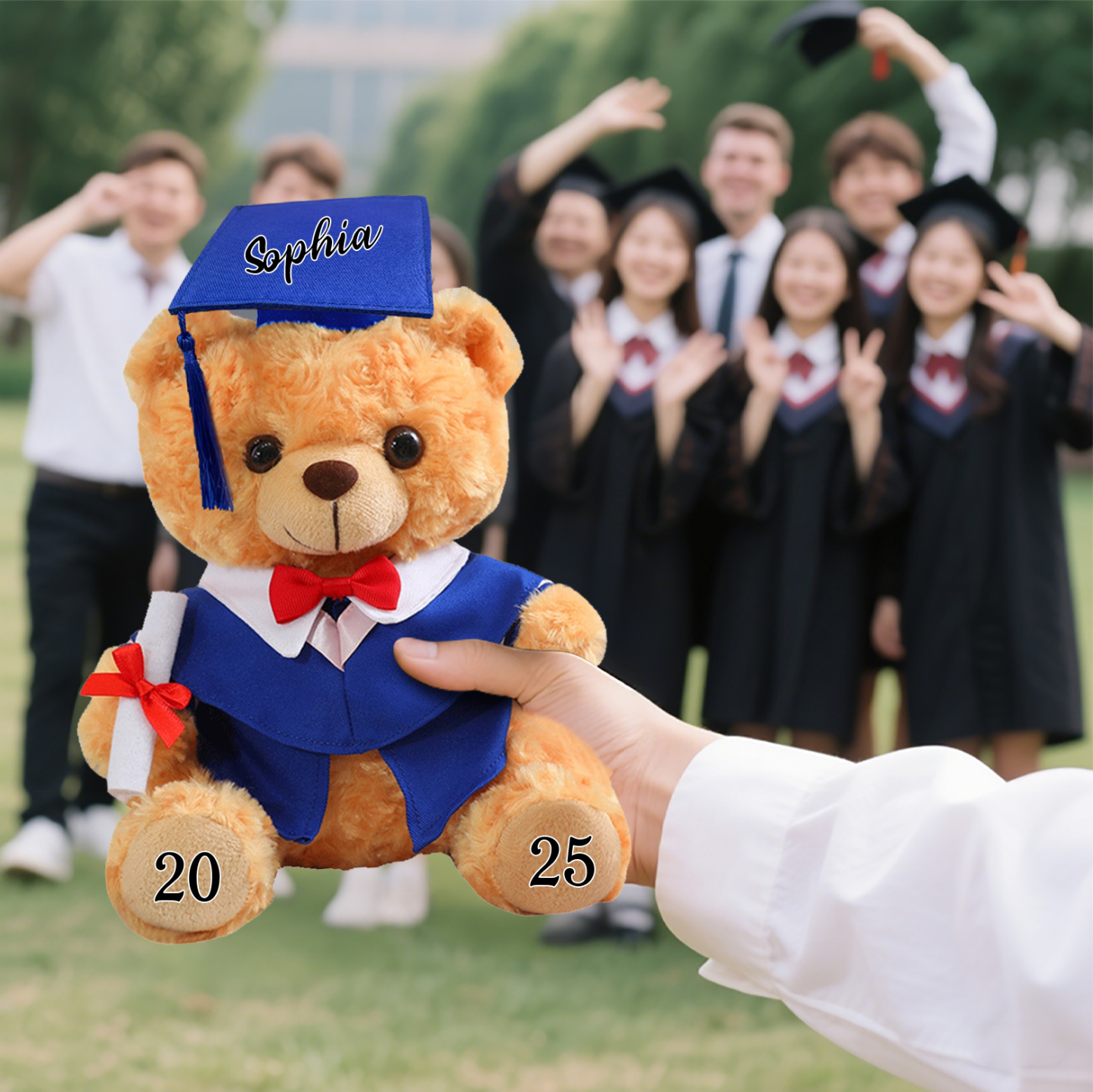 Personalized Graduation Teddy Bear - Cute Meaningful Plush Keepsake with Name & Year | Lorajewel