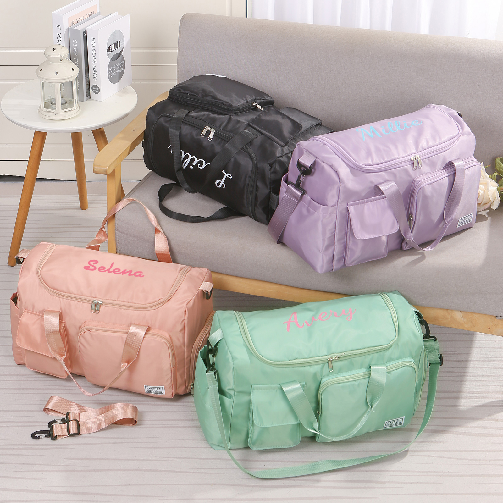 Personalized Waterproof Travel Bag with Custom Name Perfect Gift for Her