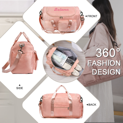 Personalized Waterproof Travel Bag with Custom Name Perfect Gift for Her