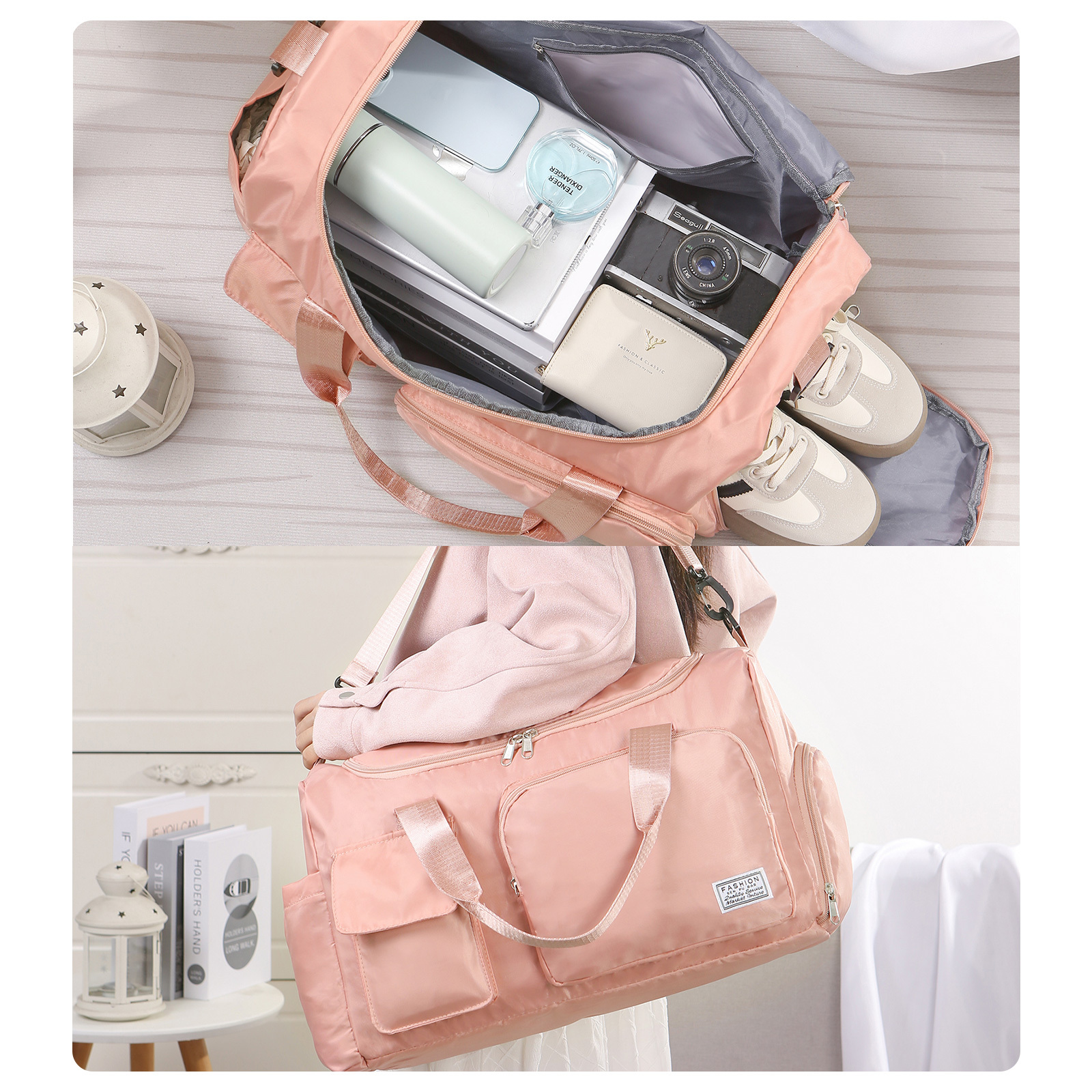 Personalized Waterproof Travel Bag with Custom Name Perfect Gift for Her