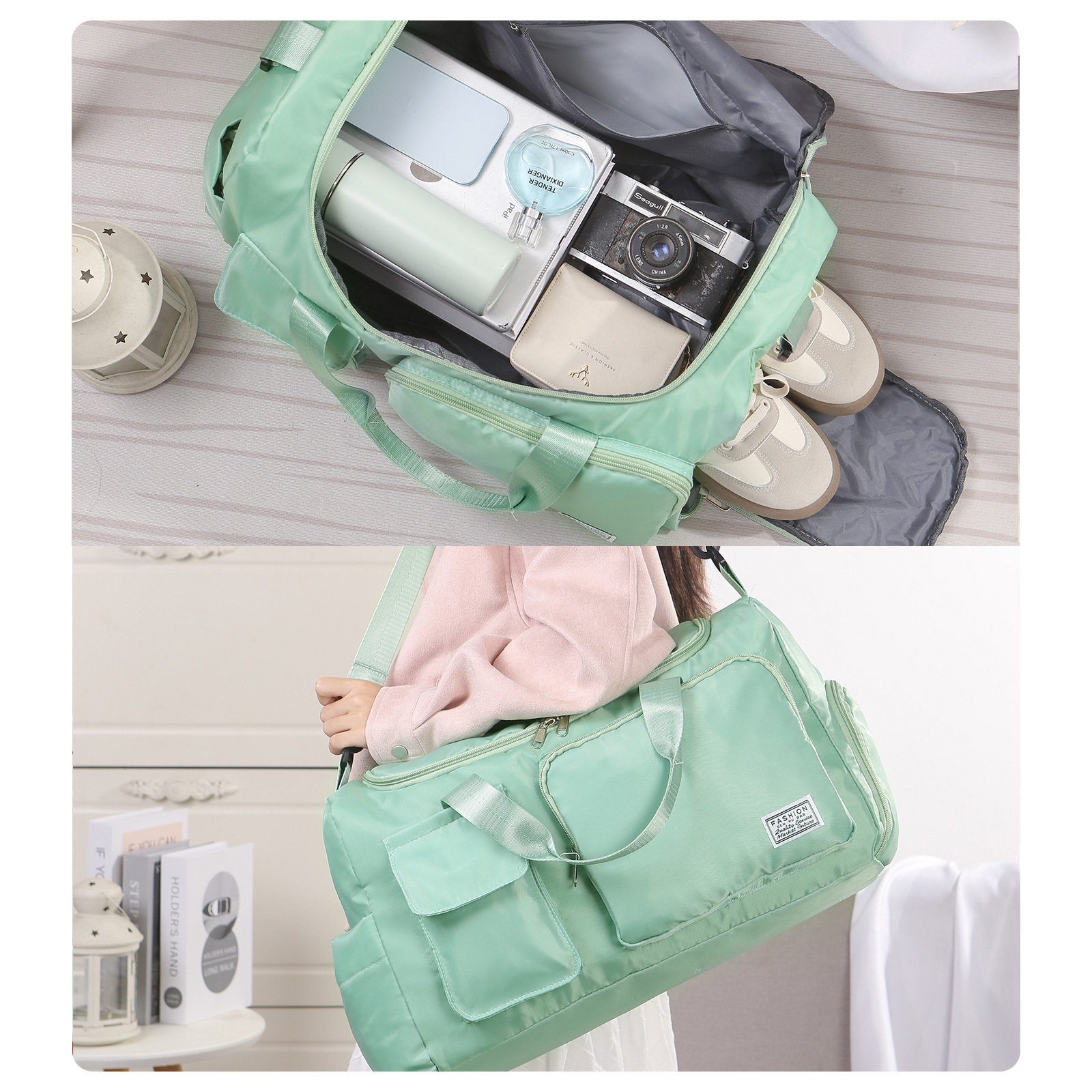 Personalized Waterproof Travel Bag with Custom Name Perfect Gift for Her