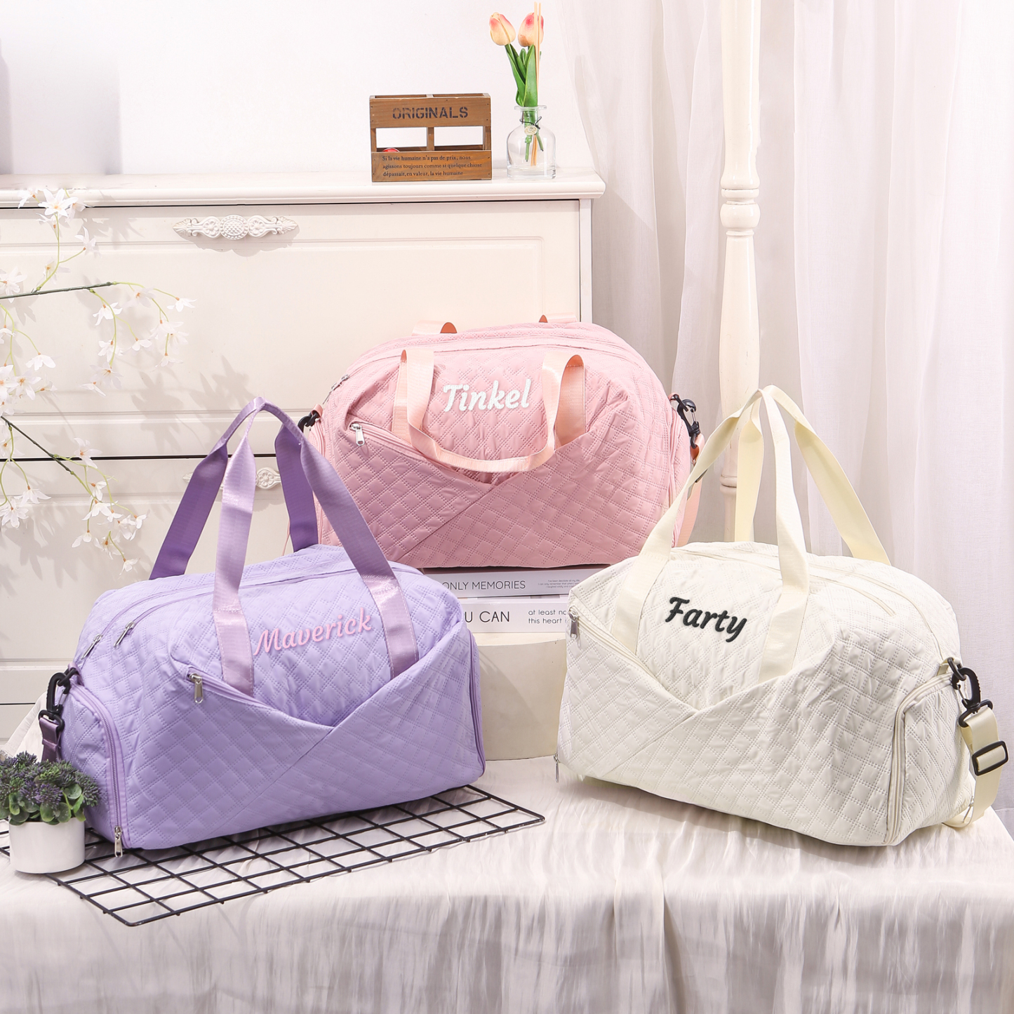 Personalized Name Travel Bag Waterproof and Stylish Gift for Her