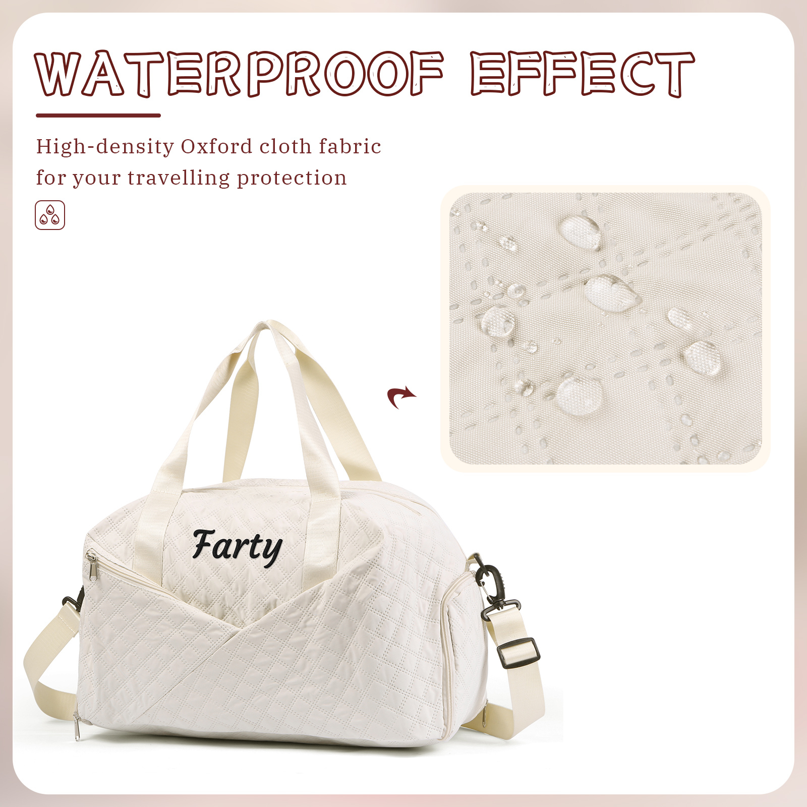 Personalized Name Travel Bag Waterproof and Stylish Gift for Her