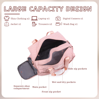 Personalized Name Travel Bag Waterproof and Stylish Gift for Her