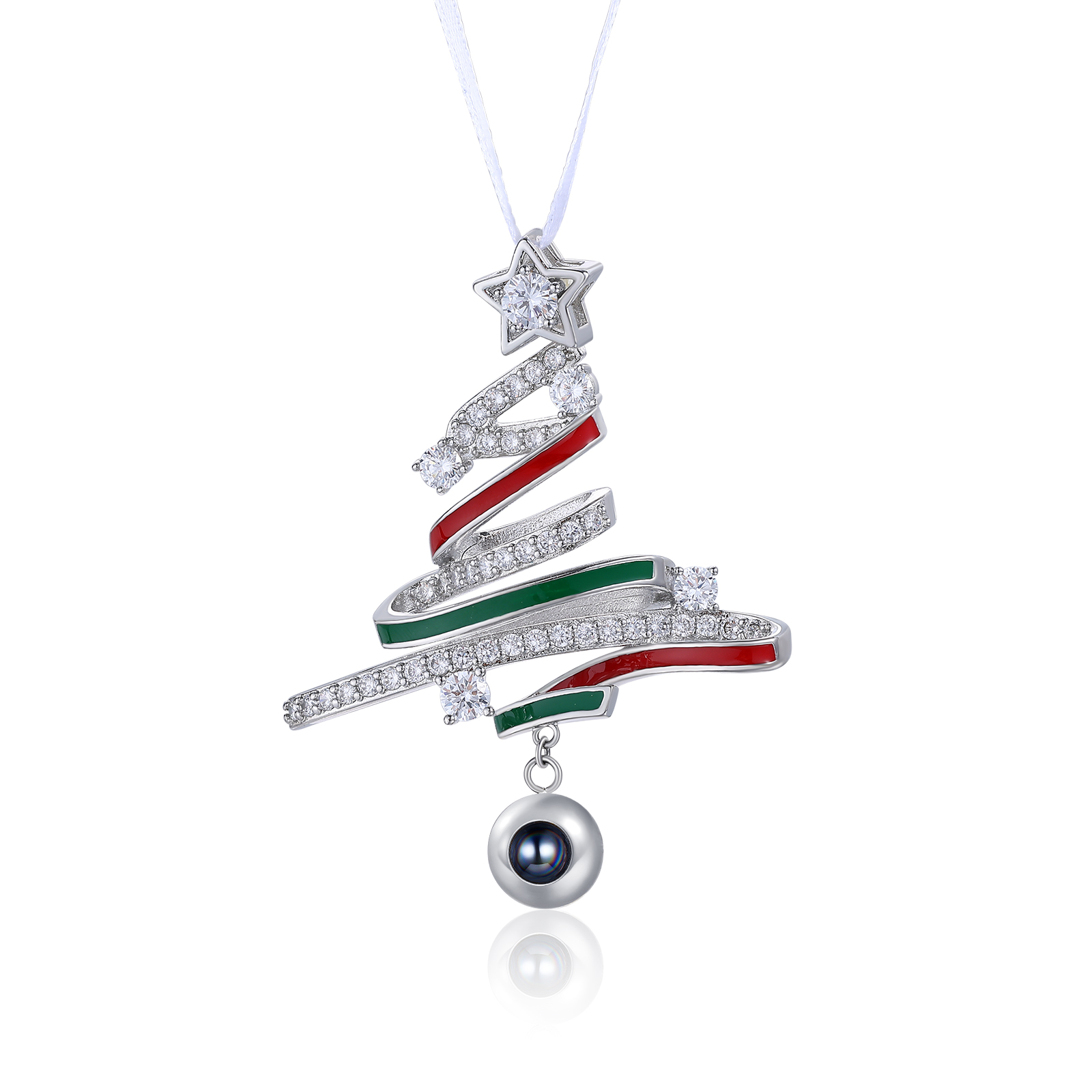 Personalized Star Projection Photo Christmas Tree Ornament Decoration