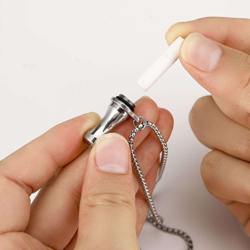 Stainless Steel Breathing Necklace for Anxiety Relief