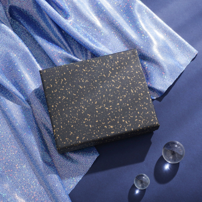 Luxury Men Wallet Packing Box – Black Speckled Gift Box for Wallets