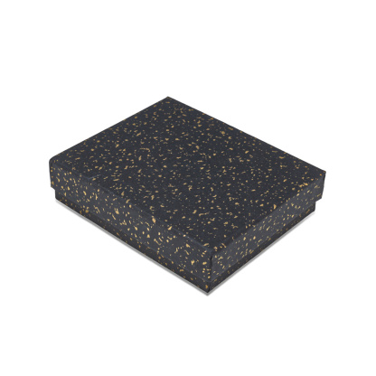 Luxury Men Wallet Packing Box – Black Speckled Gift Box for Wallets
