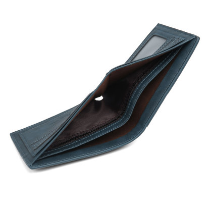 Personalized Men Leather Wallet Custom 1 Letter & 1 Text & 1 Photo Folding Wallet Gifts for Him