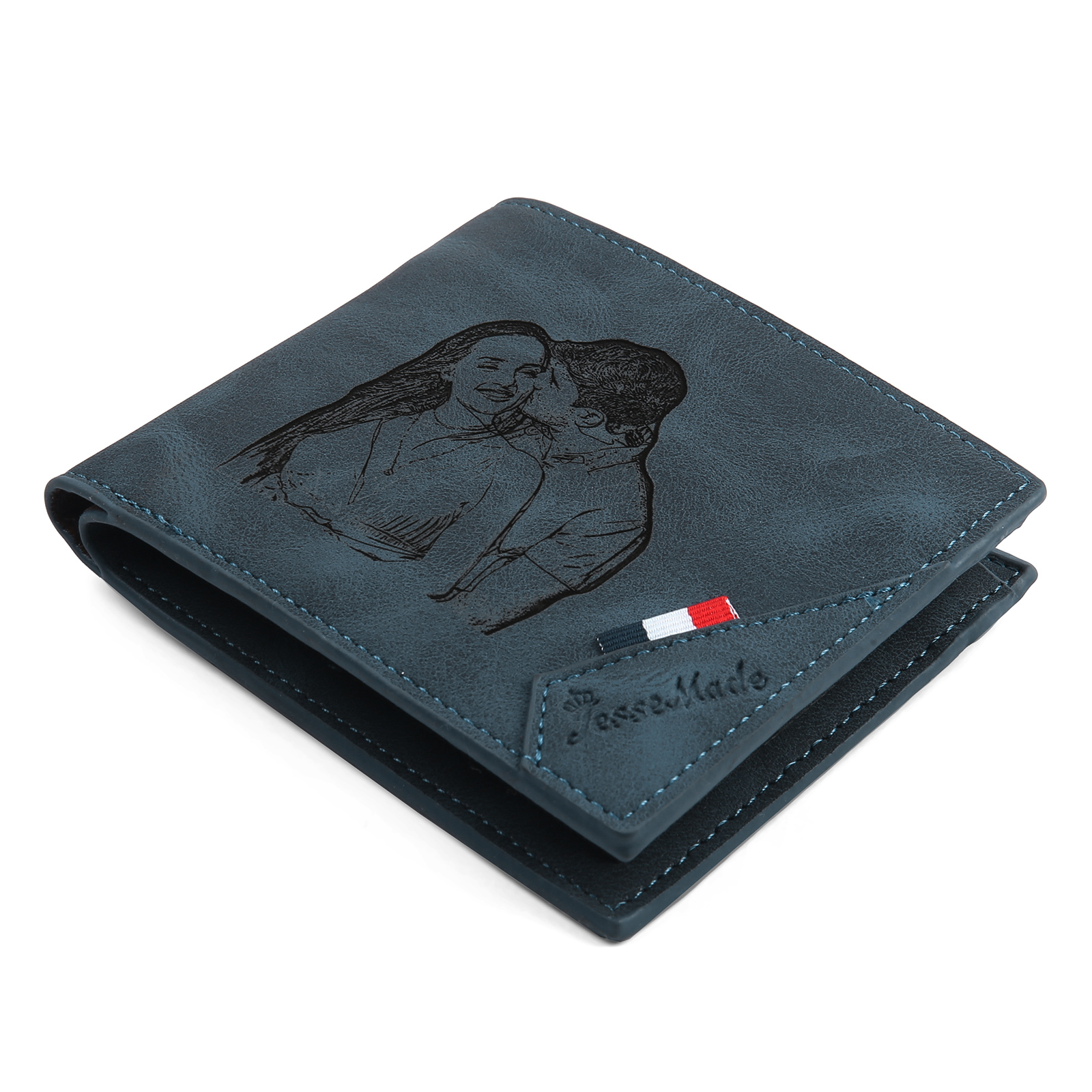 Personalized Couple Gift Box Set Custom Wallets & Keychains for Special Moments