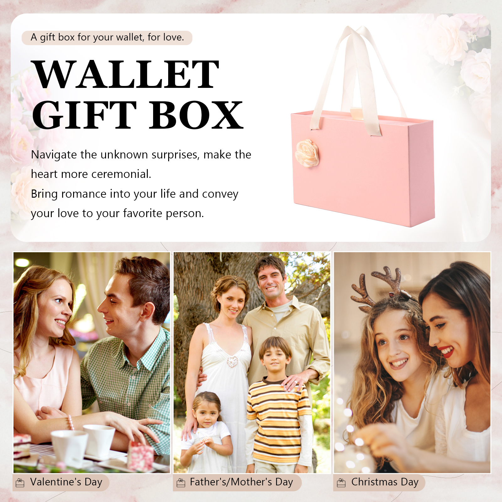 Elegant Gift Box for Her in Pink and Red Colors