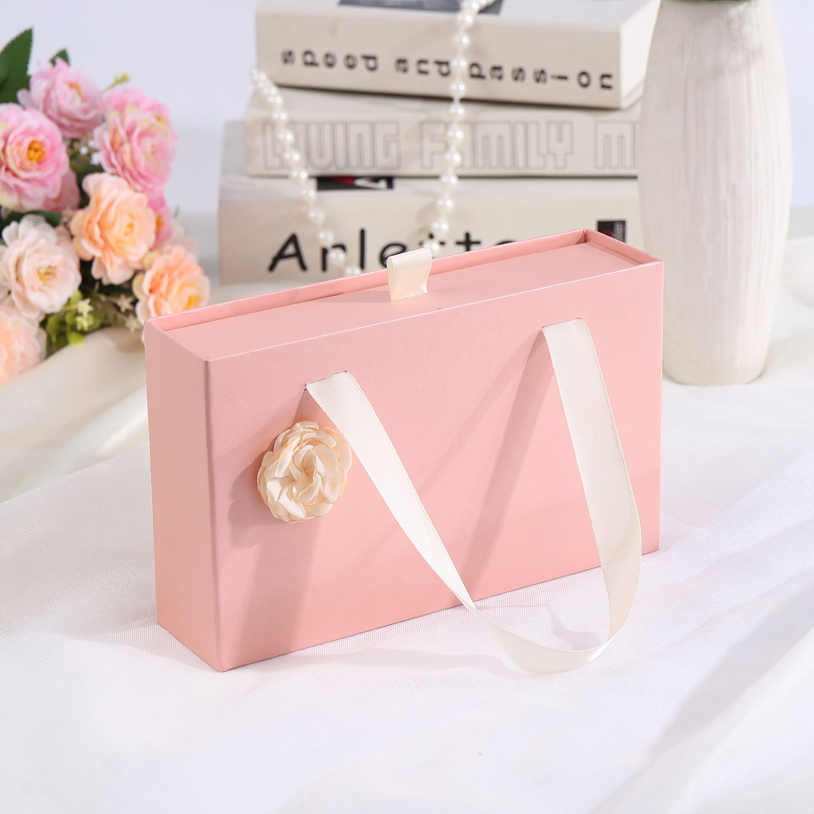 Elegant Gift Box for Her in Pink and Red Colors