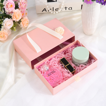 Elegant Gift Box for Her in Pink and Red Colors