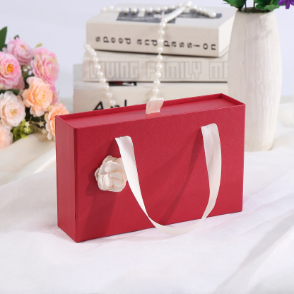 Elegant Gift Box for Her in Pink and Red Colors