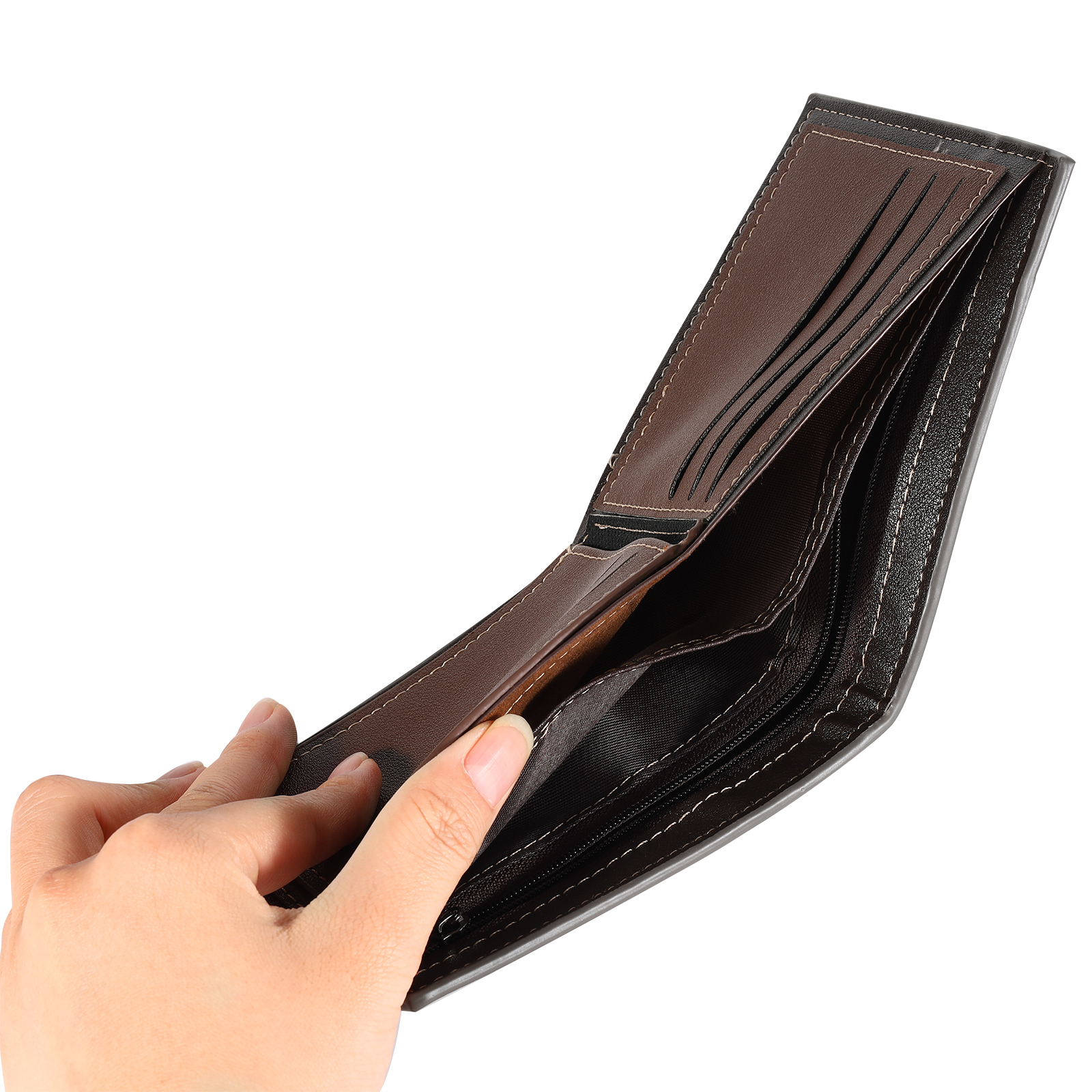 Men Photo Wallet Personalized Letter & Name Wallet Gray Gift for Him