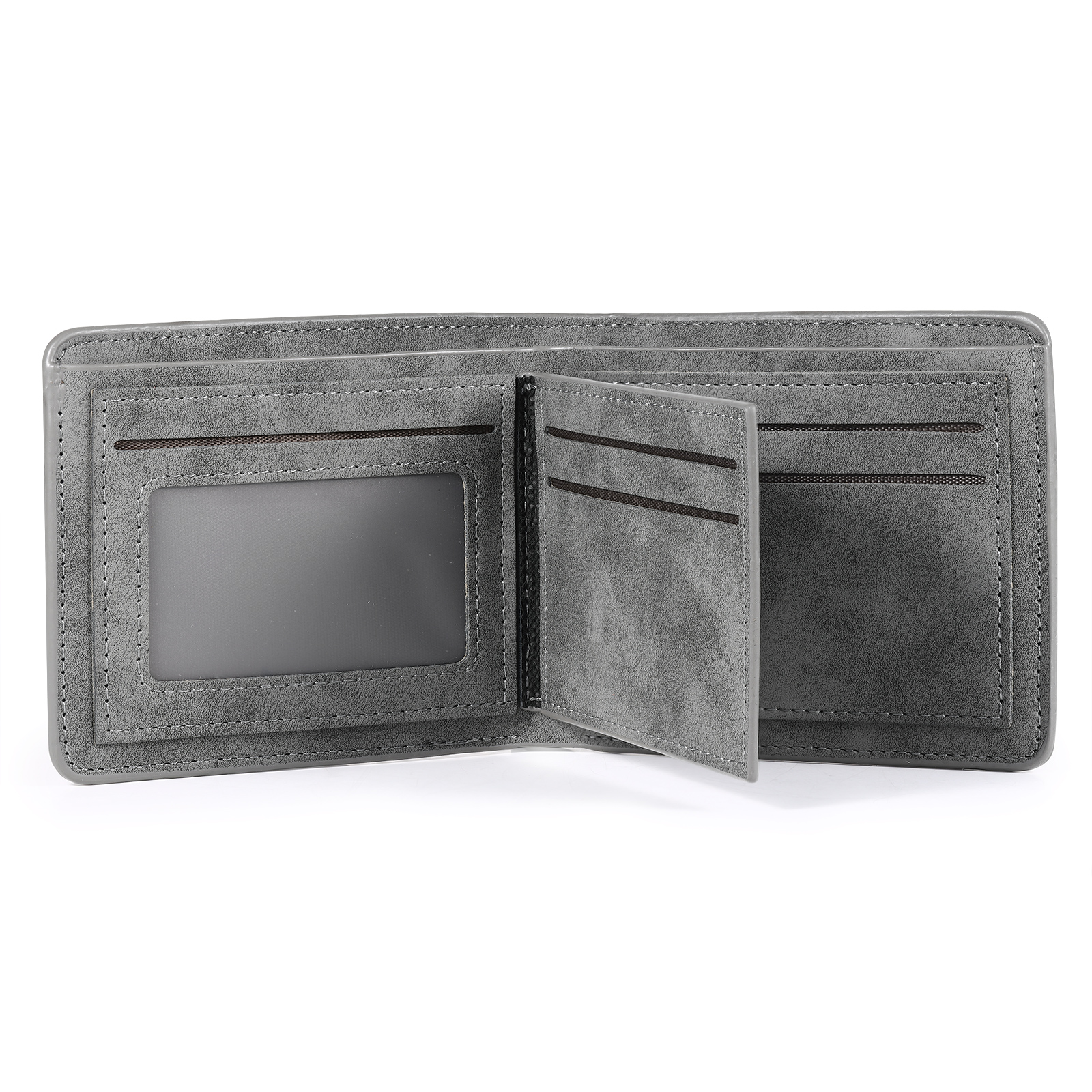 Personalized Men Leather Wallet Custom with Photo & Name & Letter Folding Wallet Gift for Him