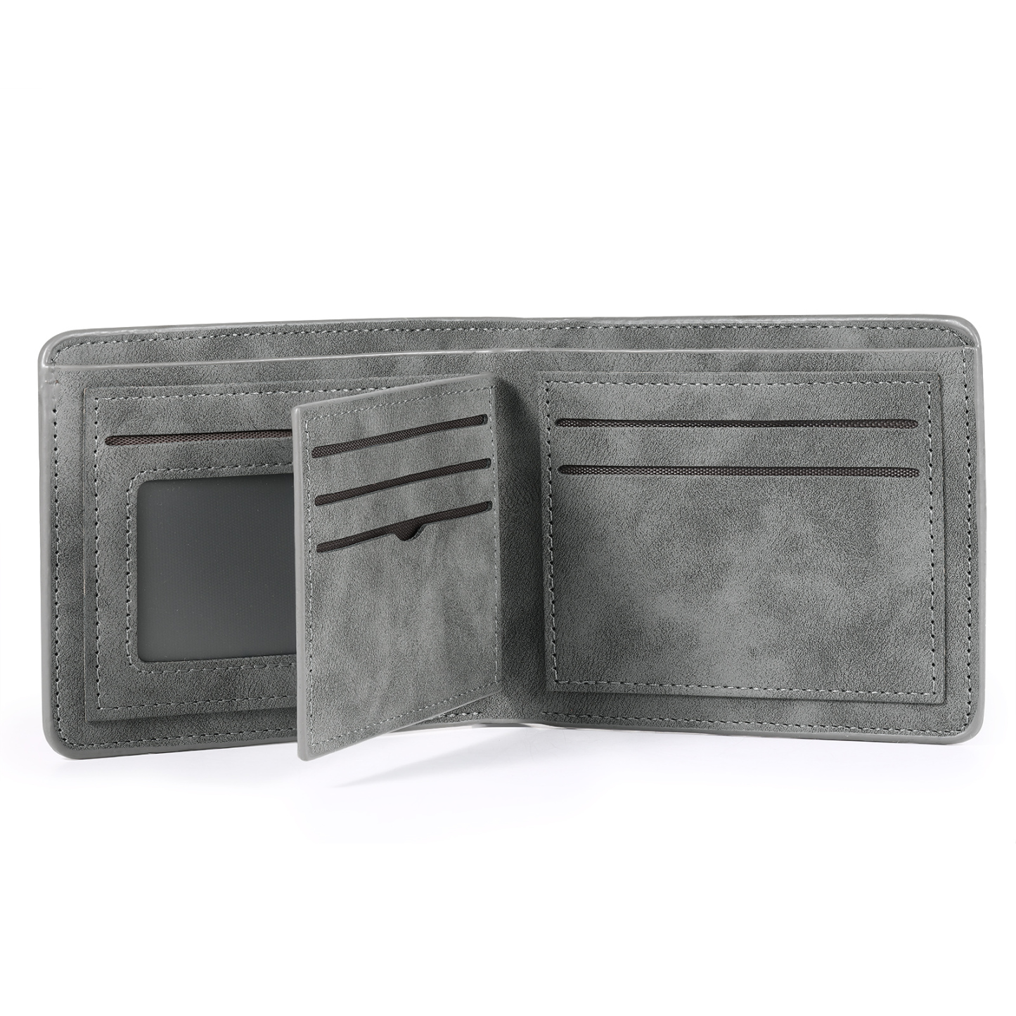 Personalized Men Leather Wallet Custom with Photo & Name & Letter Folding Wallet Gift for Him