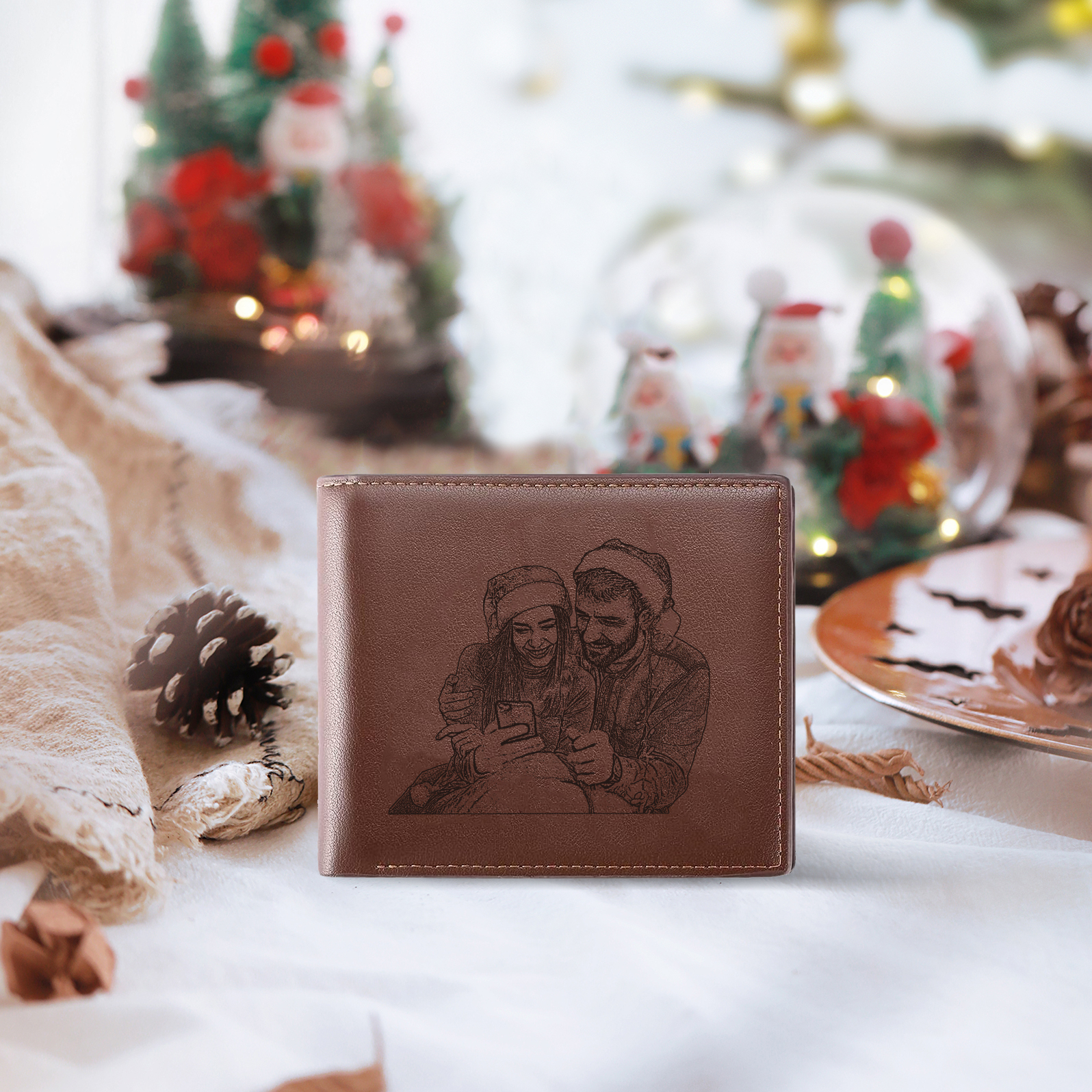 Personalized Wallet with Custom Photo Letter & Name Meaningful Gift for Him