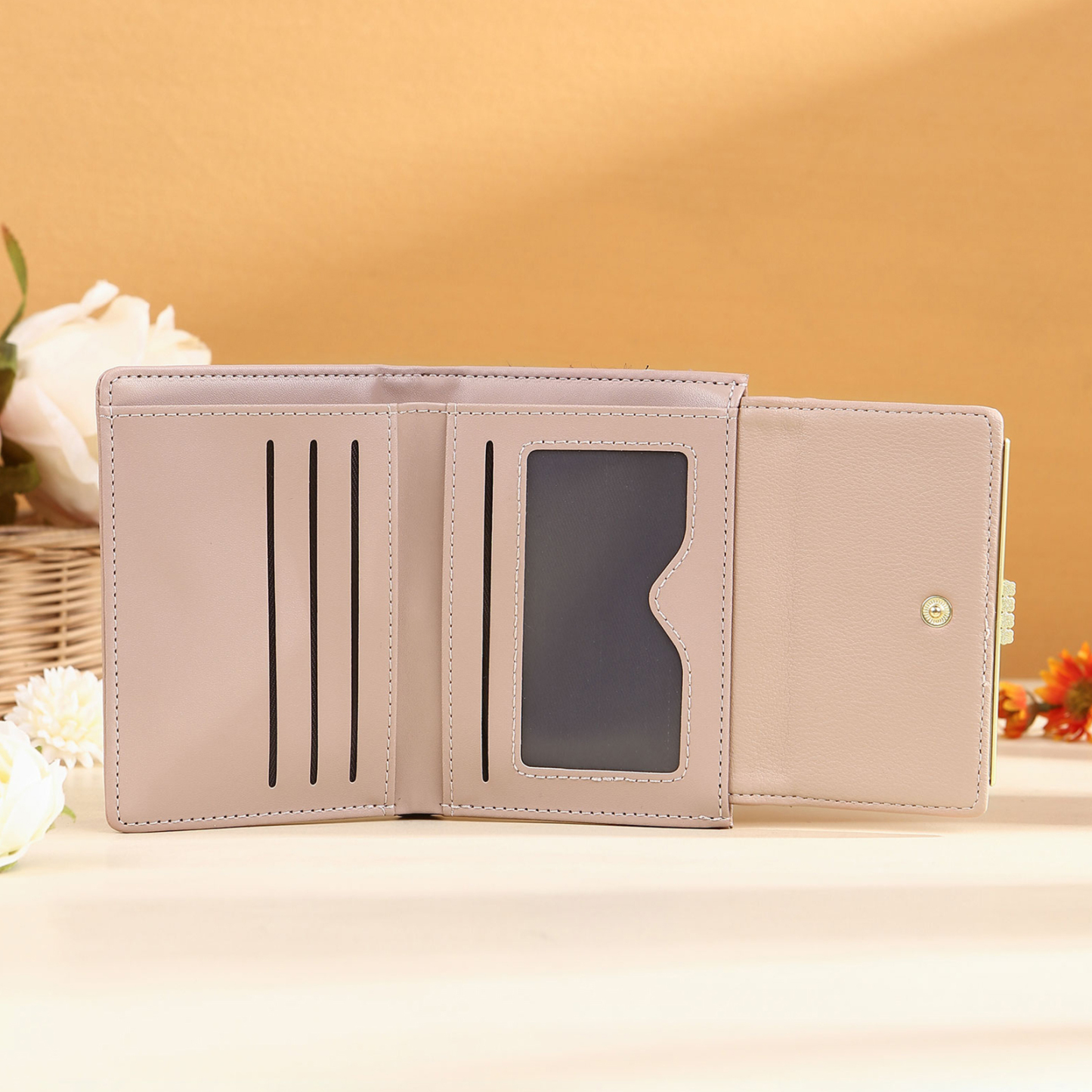 Personalized Women Wallet Custom Text Names Date Heart Hand Valentines Day Gift