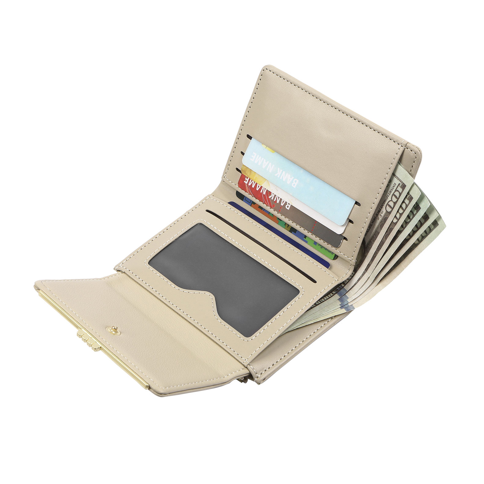 Personalized Women Wallet Custom Text Names Date Heart Hand Valentines Day Gift