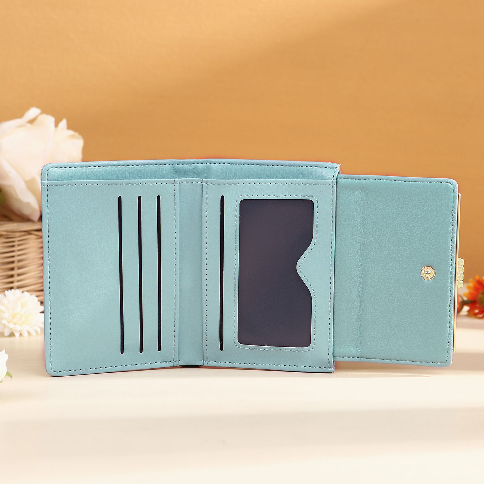 Personalized Women Wallet Custom Text Names Date Heart Hand Valentines Day Gift