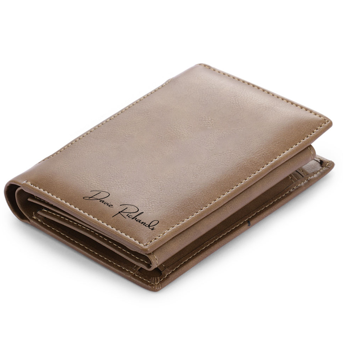 Personalized Men Wallet Custom Photo & Name Trifold Valentine’s Day Gift