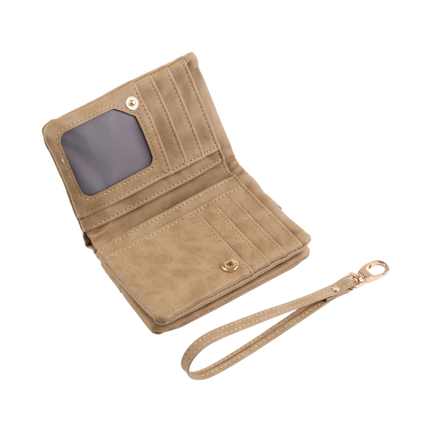 Brown Personalised Leather Wallet Engraved Photo Short Wallet Folding Wallet With Gift Box For Men