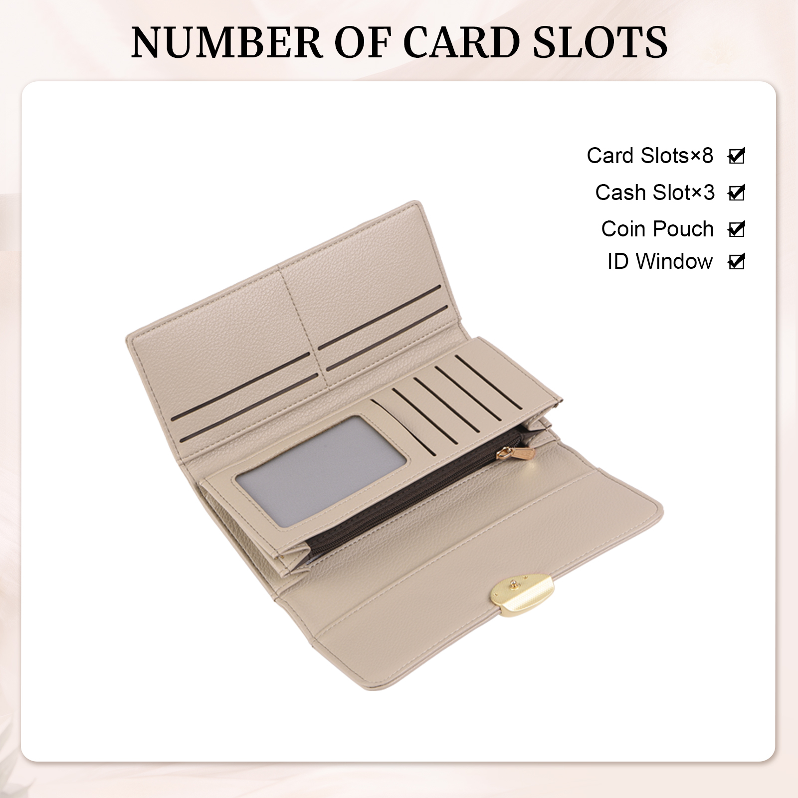 Personalised Leather Wallet Engraved Photo Long Wallet Folding Wallet With Gift Box For  Women