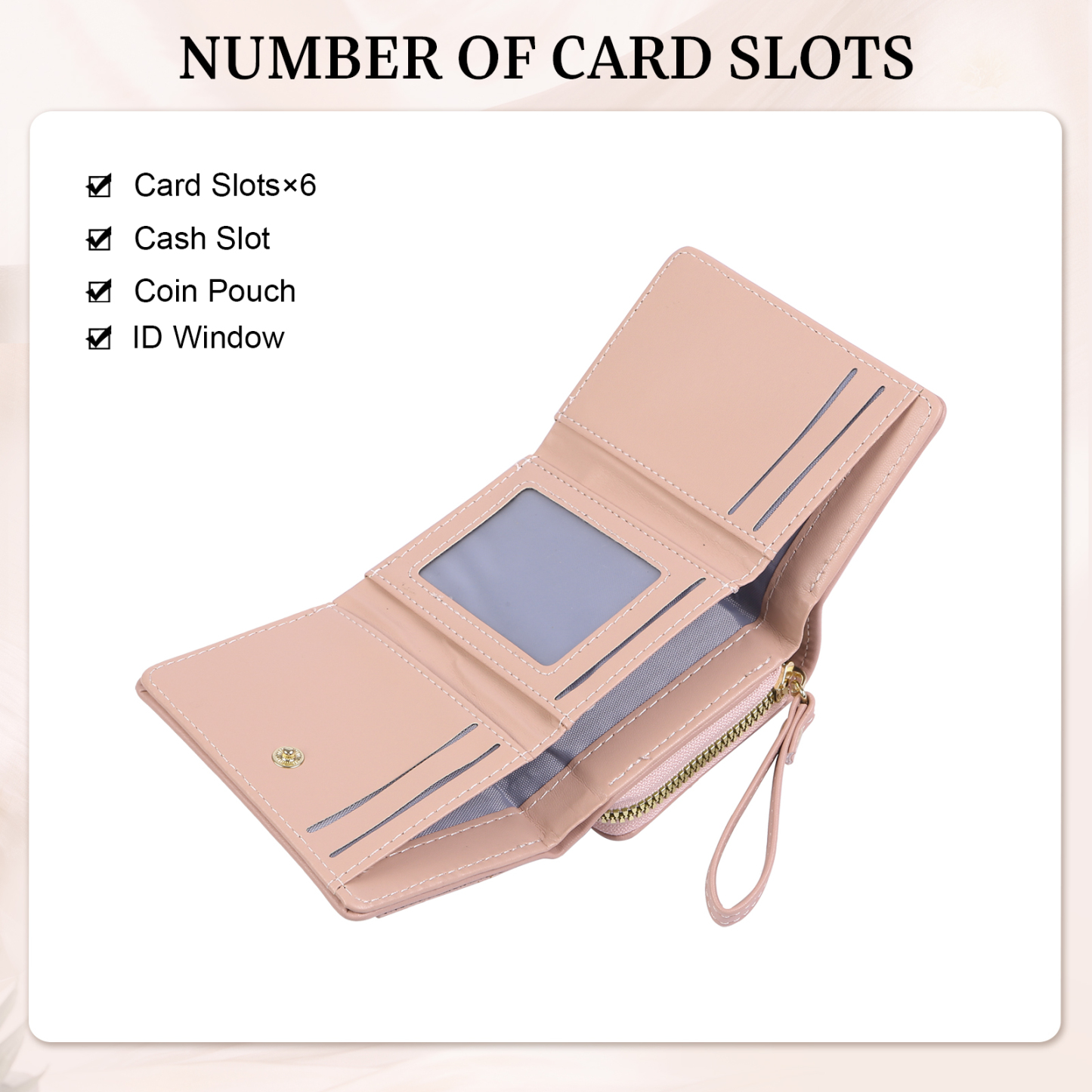 personalized PU Leather Short Wallet, Engrave Photo Folding Wallet Gifts For Her | Jessemade