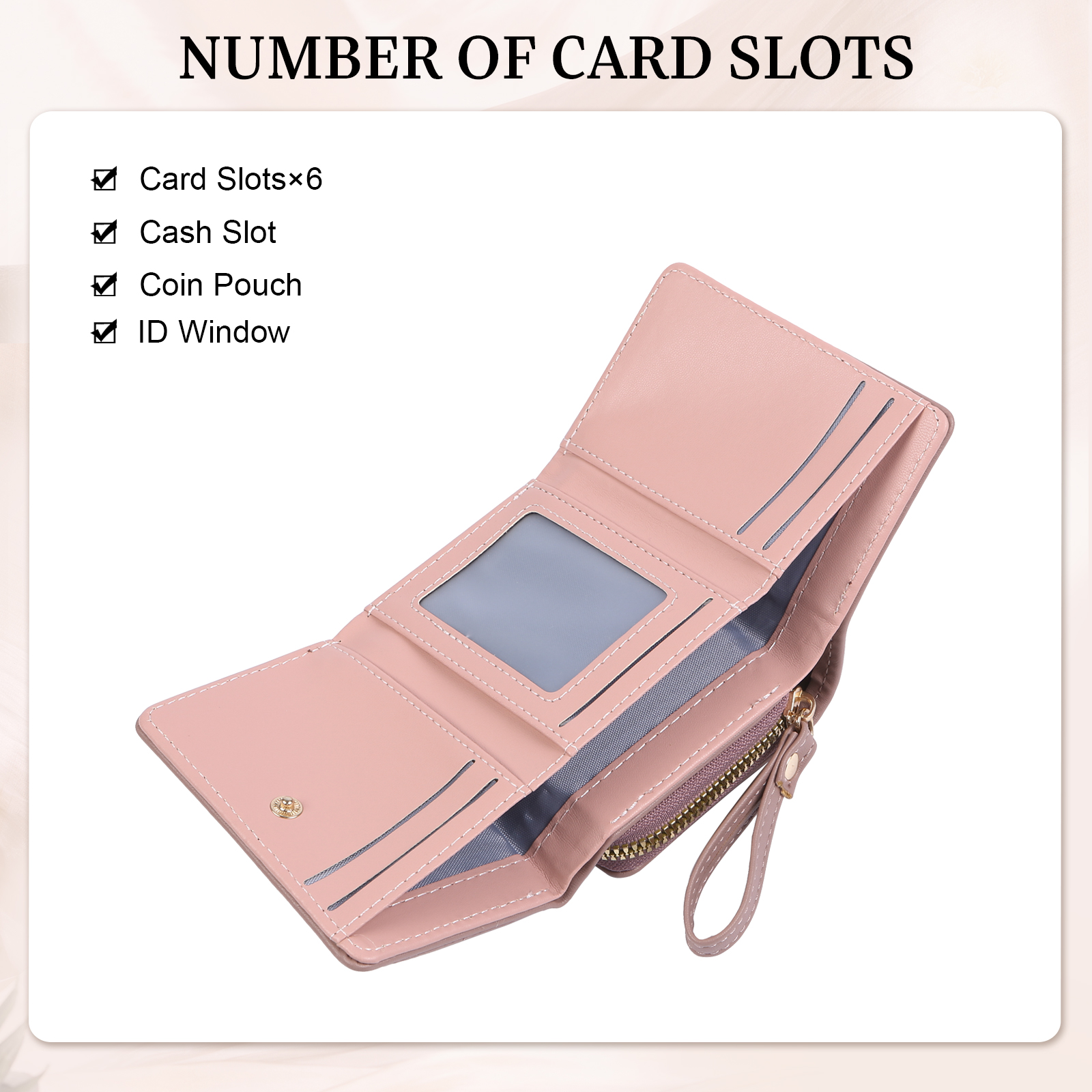 personalized PU Leather Short Wallet, Engrave Photo Folding Wallet Gifts For Her | Jessemade