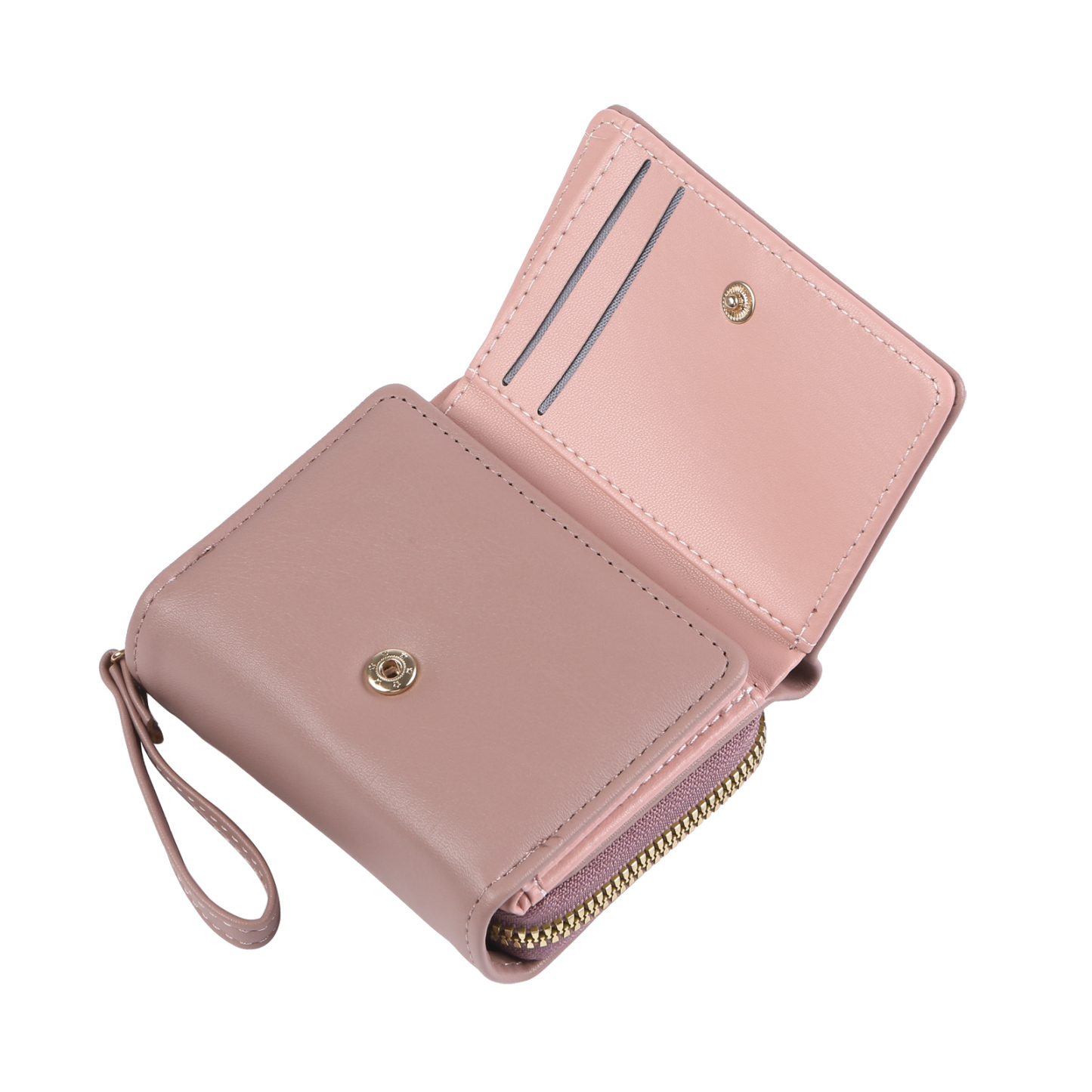 personalized PU Leather Short Wallet, Engrave Photo Folding Wallet Gifts For Her | Jessemade