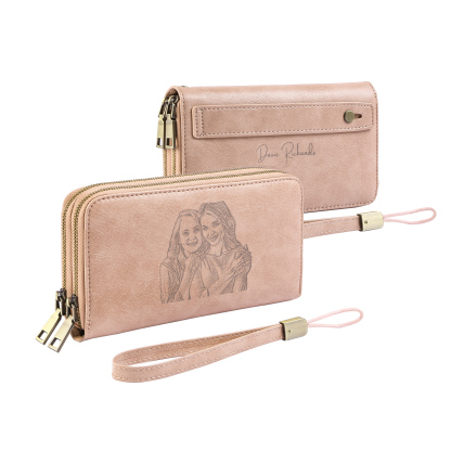 Personalized Women’s Wallet with Custom 1 Photo and 1 Text - Meaningfu