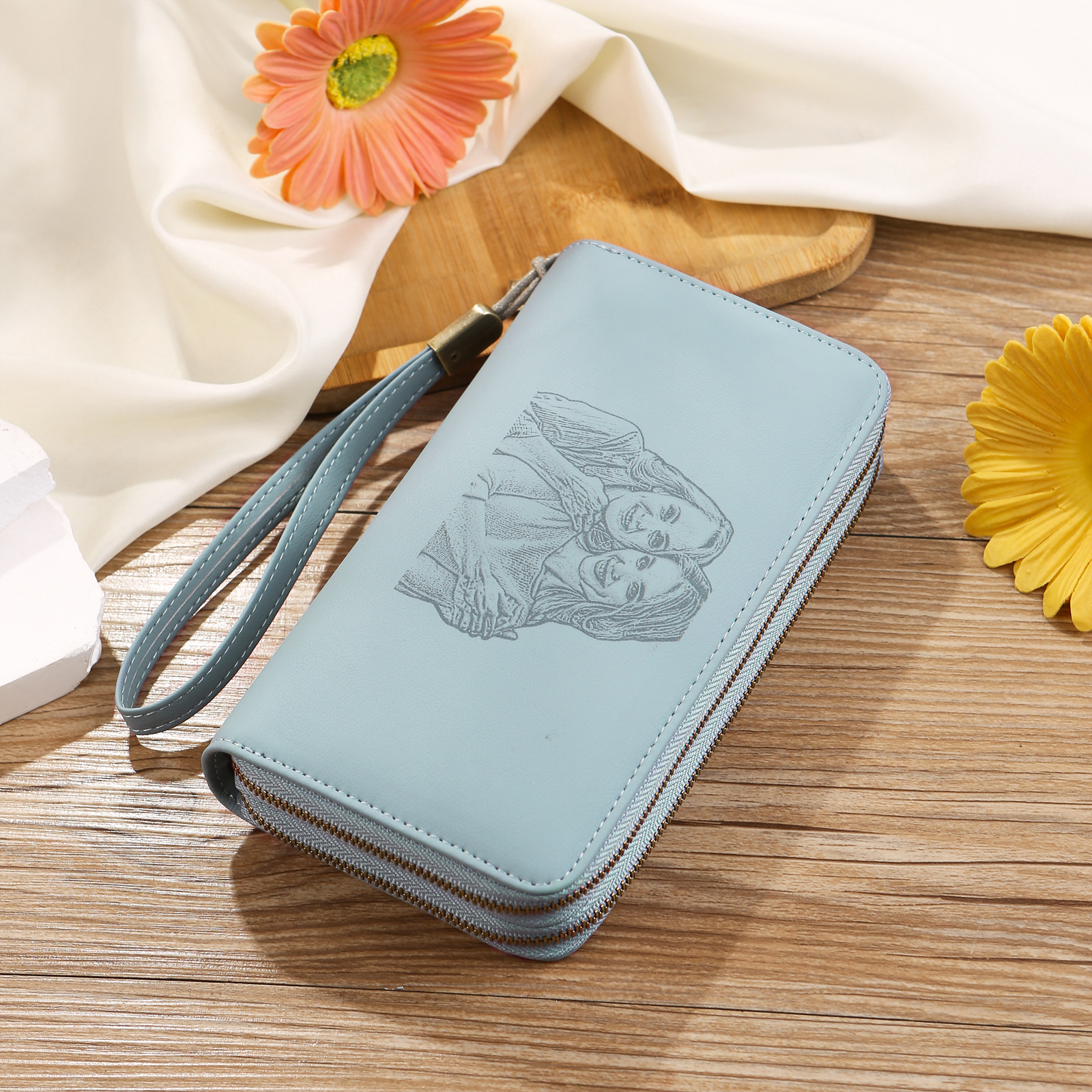 Personalized Women’s Wallet with Custom 1 Photo and 1 Text - Meaningful Gift for Her | Jessemade