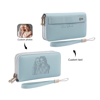 Personalized Women’s Wallet with Custom 1 Photo and 1 Text - Meaningful Gift for Her | Jessemade