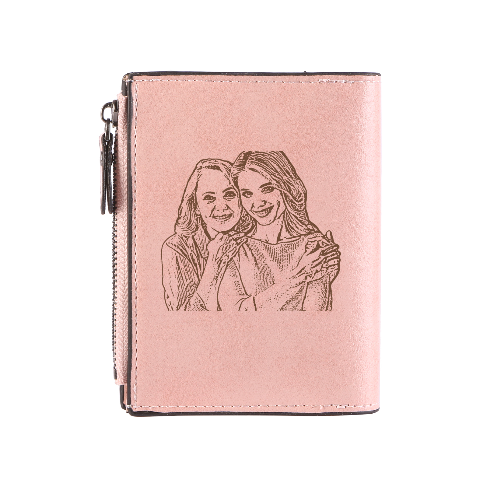 Personalized PU Leather Wallet with Photo & Name Engraving for Women | Lorajewel