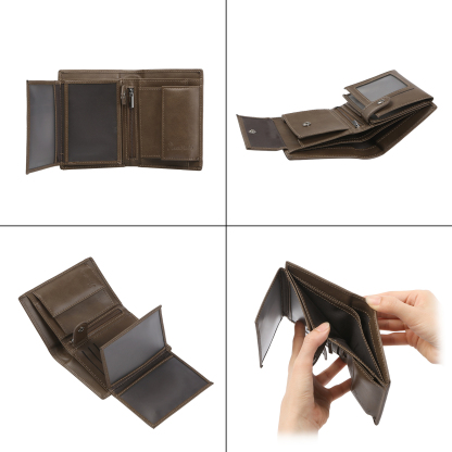 Personalized Leather Wallet for Men – Custom 1 Photo & 1 Name Engraving | Lorajewel