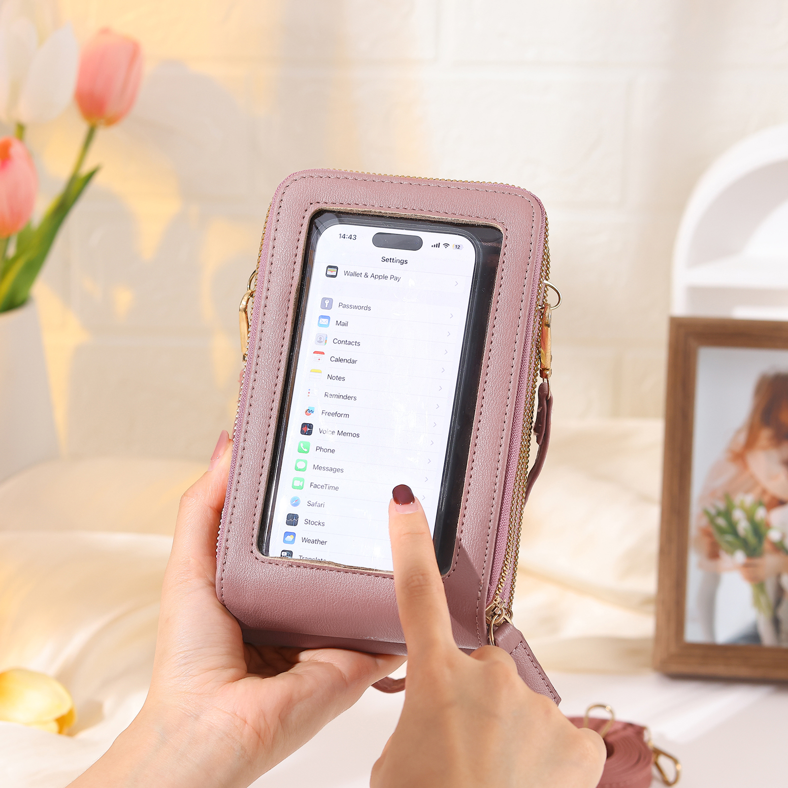 Personalized Crossbody Wallet – Women’s Purse with Name Customisation | Lorajewel