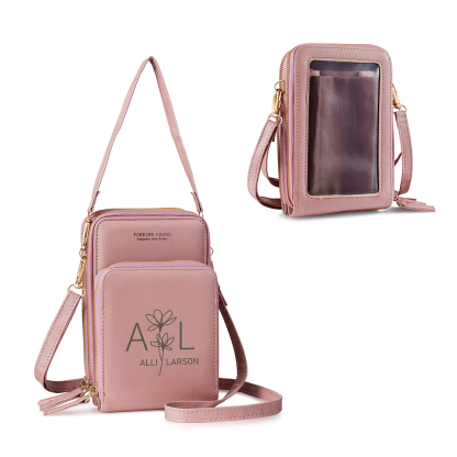 Personalized Crossbody Wallet – Women’s Purse with Name Customisation | Lorajewel