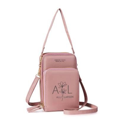 Personalized Crossbody Wallet – Women’s Purse with Name Customisation | Lorajewel