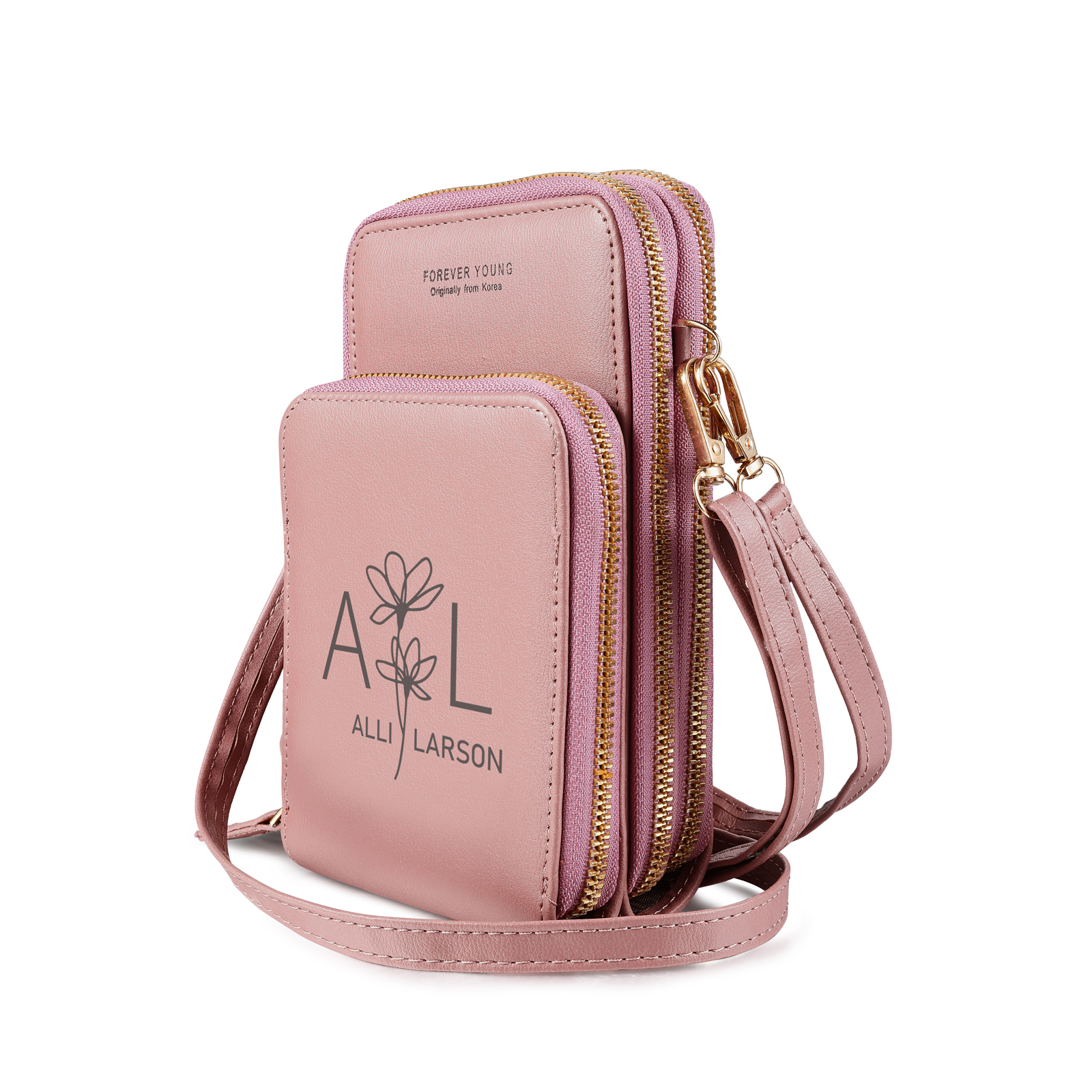 Personalized Crossbody Wallet – Women’s Purse with Name Customisation | Lorajewel