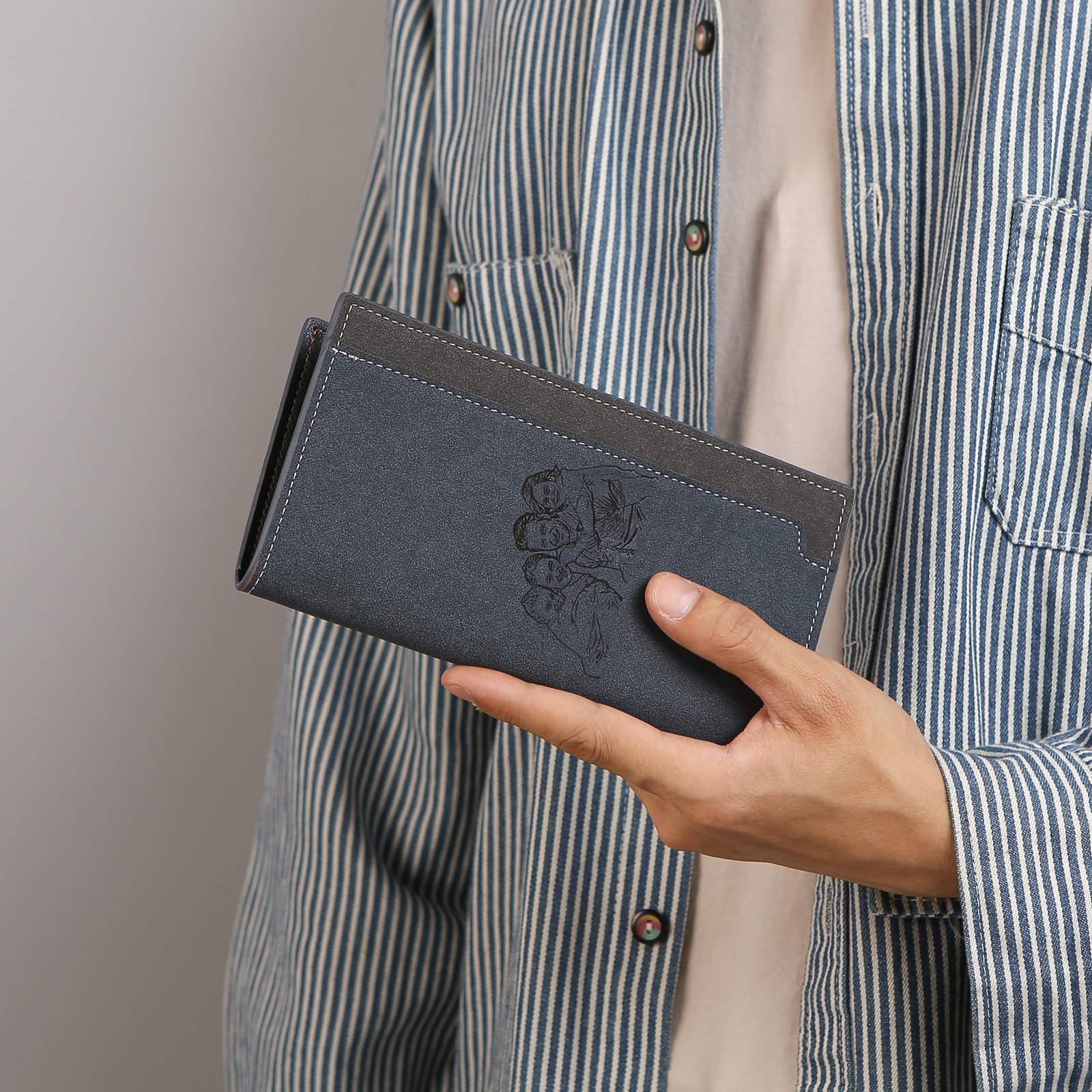 Personalized Men's Long Wallet – Custom Photo and Name Engraving with RFID Protection | Lorajewel