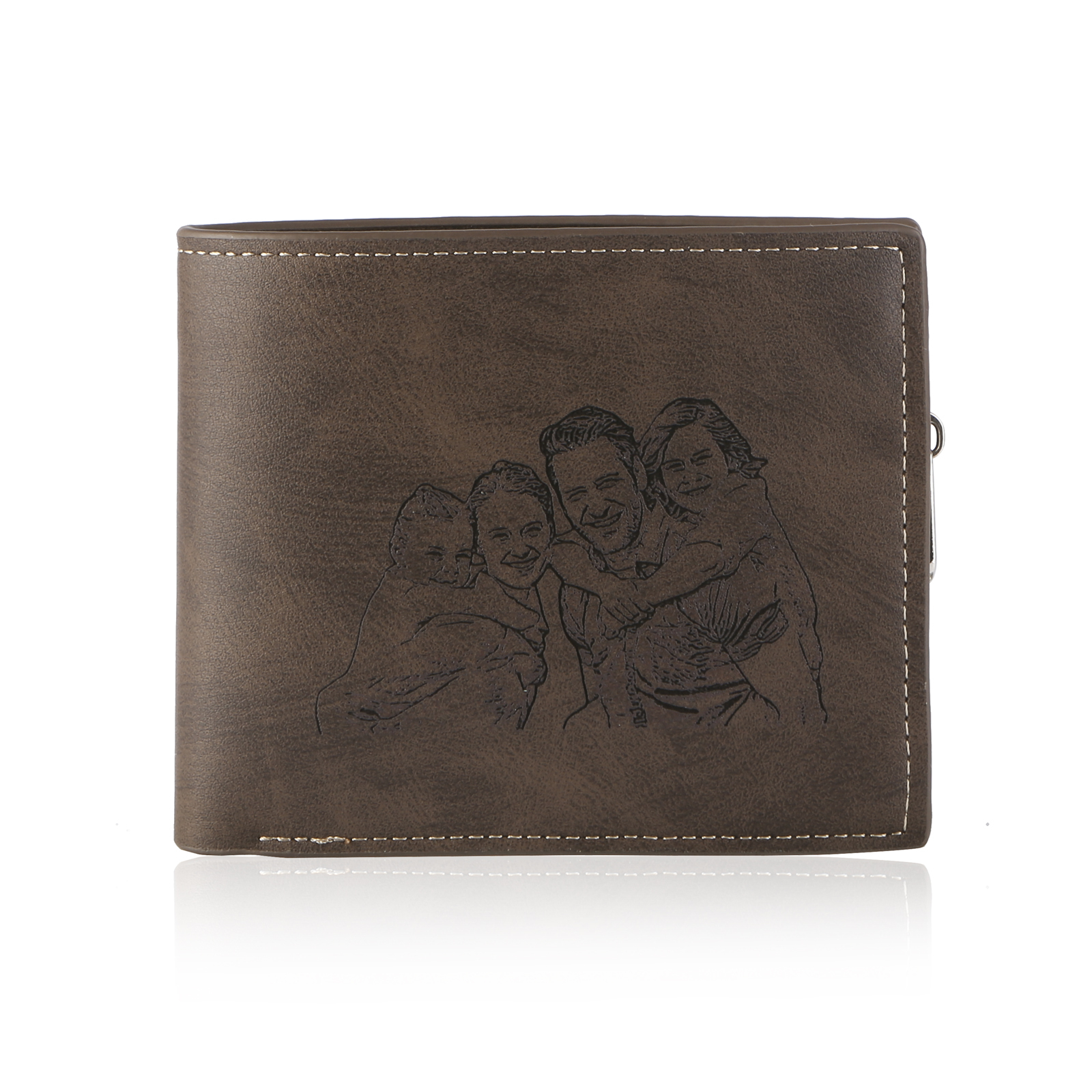 Custom Men’s Wallet – Short Bifold Style with Photo & Name Personalisation + RFID Blocking | Lorajewel