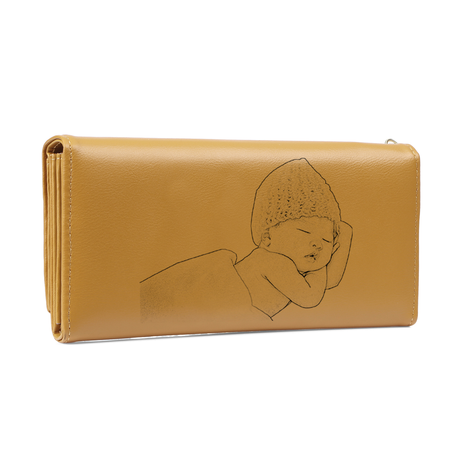 Personalized Women's Wallet with Custom Photo  – PU Leather Ladies Purse in Blue & Pink & Yellow Mother's Day Gift for Mom/Nan | Lorajewel