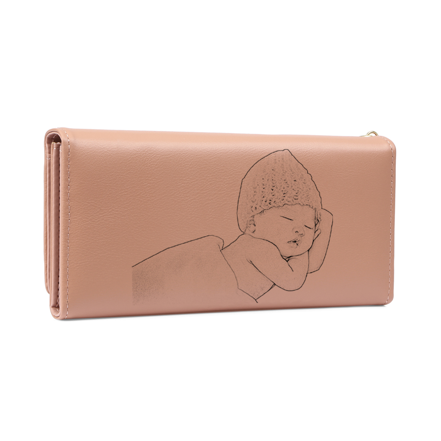 Personalized Women's Wallet with Custom Photo  – PU Leather Ladies Purse in Blue & Pink & Yellow Mother's Day Gift for Mom/Nan | Lorajewel