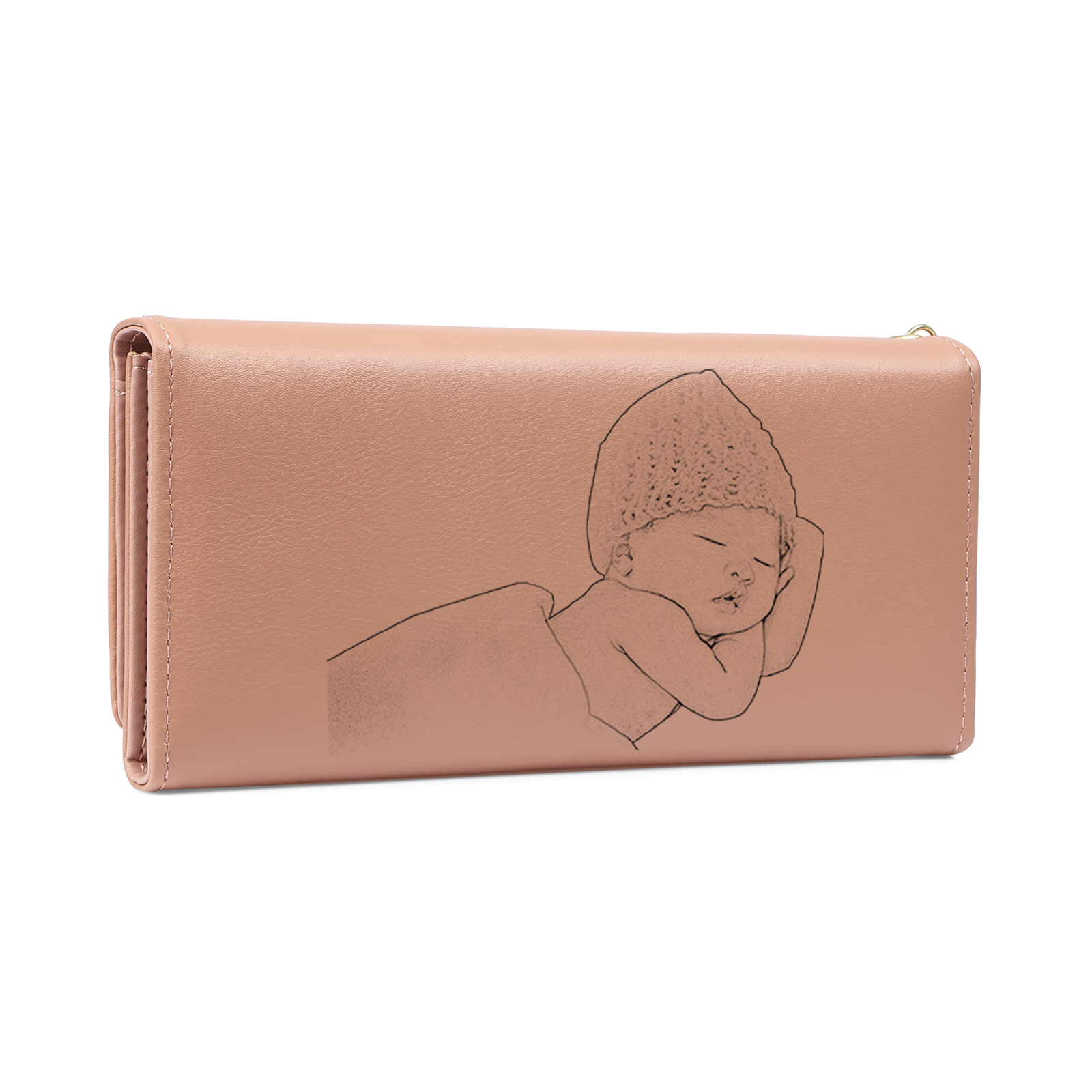 Personalized Women's Wallet with Custom Photo  – PU Leather Ladies Purse in Blue & Pink & Yellow Mother's Day Gift for Mom/Nan | Lorajewel