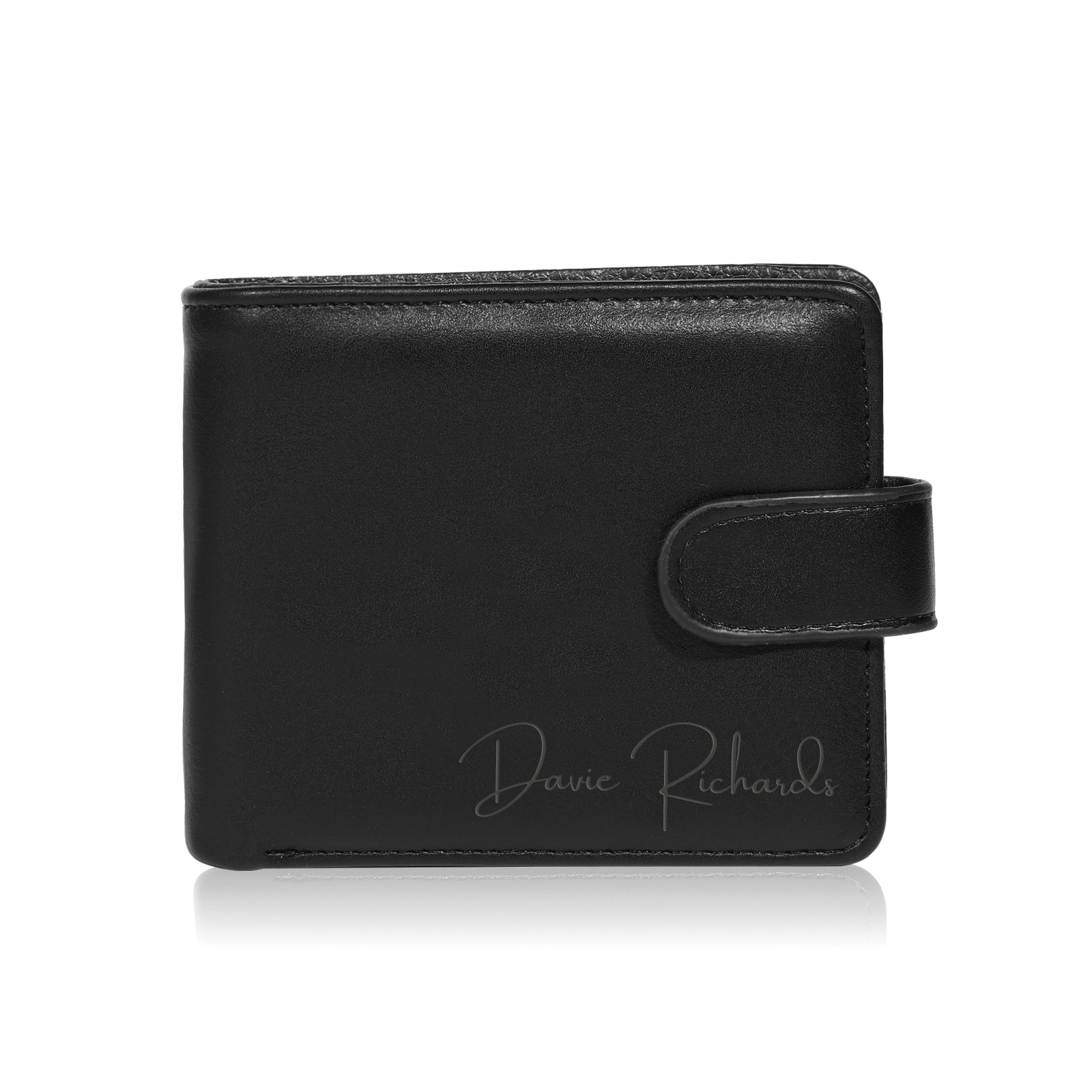 Personalized Wallet for Men with Name & Photo – Premium PU Leather Wallet with Coin Pouch – Ideal Father’s Day Gift | Lorajewel